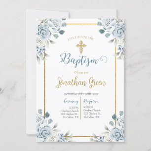Invitation au baptême pour garçon,