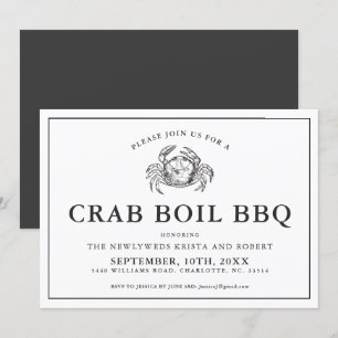 Invitation au barbecue à bouillir le crabe de Jard