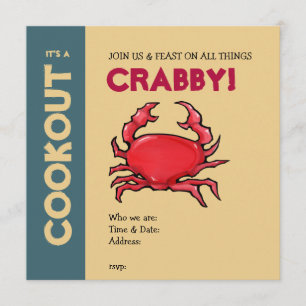 Invitation au barbecue de crabe rouge
