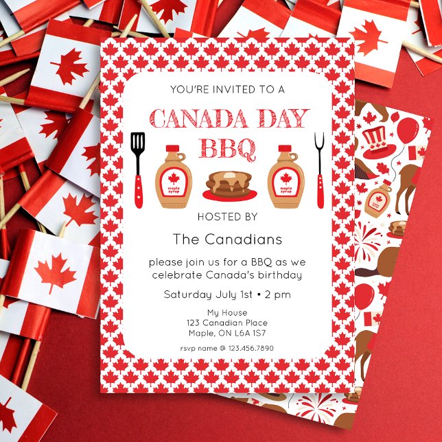 Invitation au barbecue de la fête du Canada (Créateur téléchargé)
