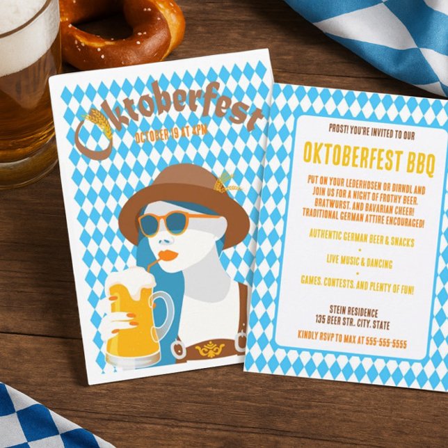 Invitation au barbecue de la Oktoberfest moderne p (Créateur téléchargé)