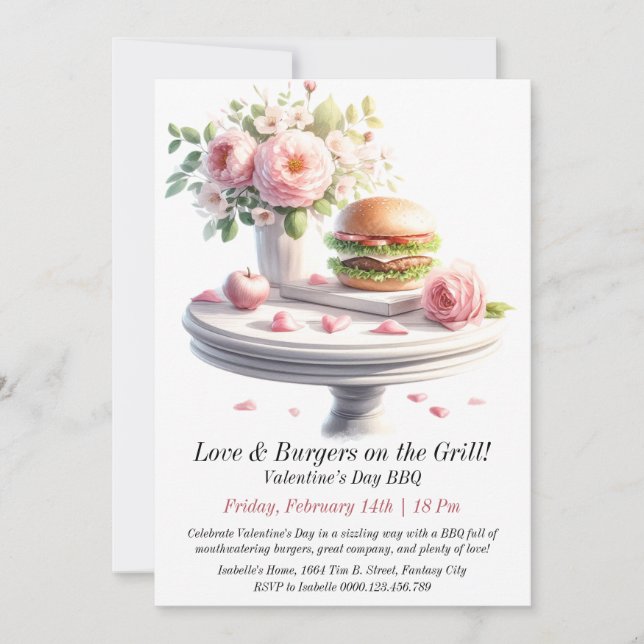 Invitation au barbecue de la Saint-Valentin sur me (Devant)
