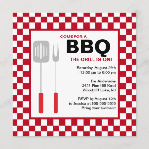 Invitation au barbecue d'été