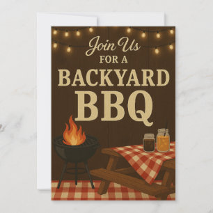 Invitation au barbecue jardin   Rustique Summer Co