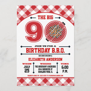 Invitation au barbecue pour le 90e anniversaire