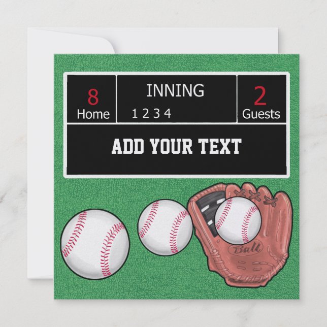 Invitation au baseball - SRF (Devant)