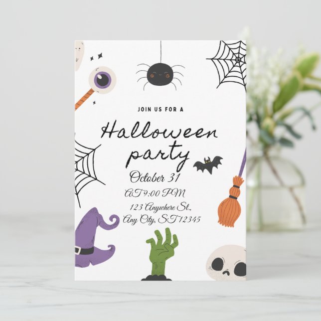 Invitation au Bash Halloween Vintage (Debout devant)