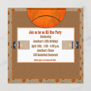 Invitation Au Basketball Court