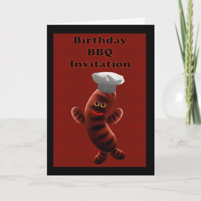 INVITATION AU BBQ D'ANNIVERSAIRE - INVITATION AU B (Devant)