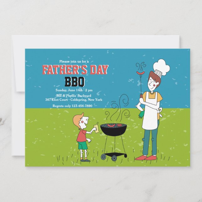 Invitation au BBQ de la Fête des Pères (Devant)