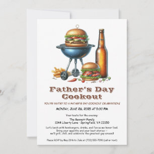 Invitation au BBQ de la Fête des Pères – Hamburger
