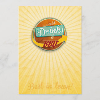 Invitation au BBQ du style des années 50