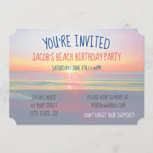 Invitation au Beach Sunrise Party
