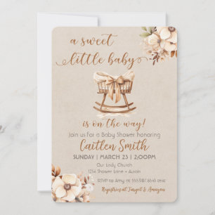 Invitation au berceau de Baby shower neutre