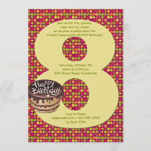 Invitation au Big 8 Birthday Party