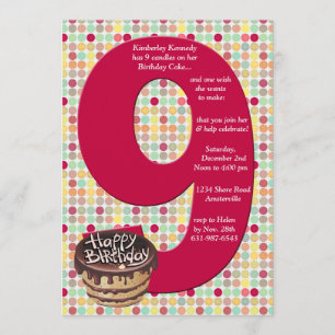 Invitation au Big 9 Birthday Party