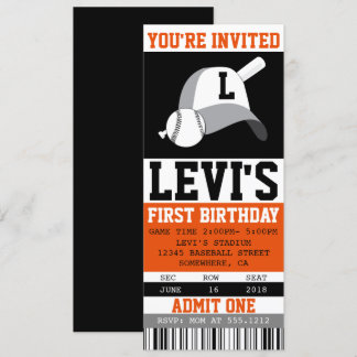 INVITATION AU BILLET DE BASEBALL