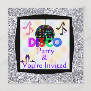 Invitation au BLING Party à thème de disco Super