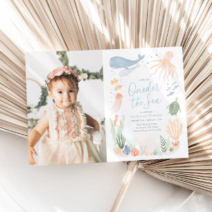 Invitation Au bord de la mer 1er anniversaire Photo