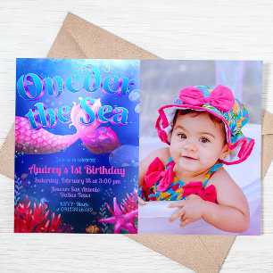 Invitation Au bord de la mer avec paysage photo