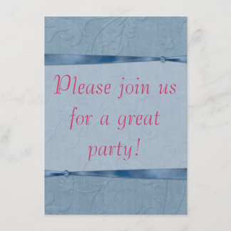 Invitation au Brocade de ruban bleu