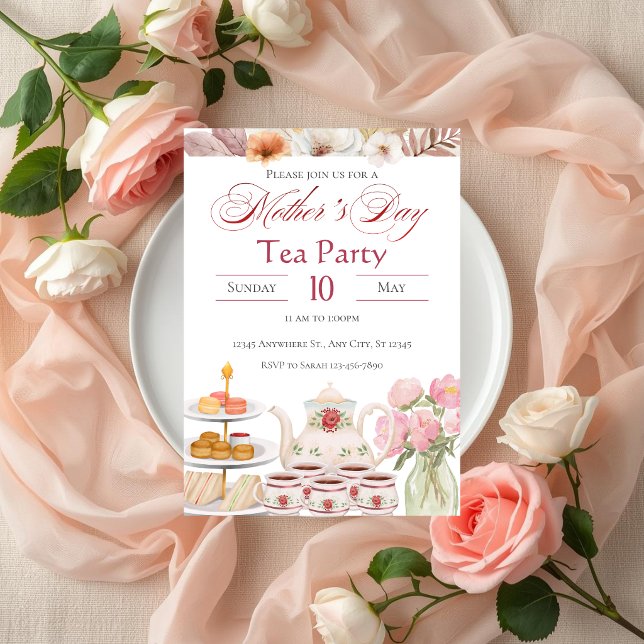 Invitation au brunch de la fête des Mères (Créateur téléchargé)