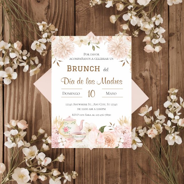 Invitation au brunch de la fête des Mères (Créateur téléchargé)
