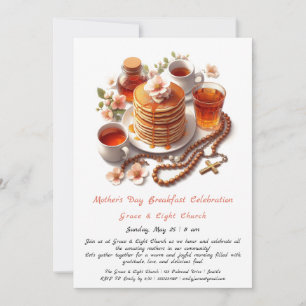 Invitation au brunch de la fête des mères à l'égli