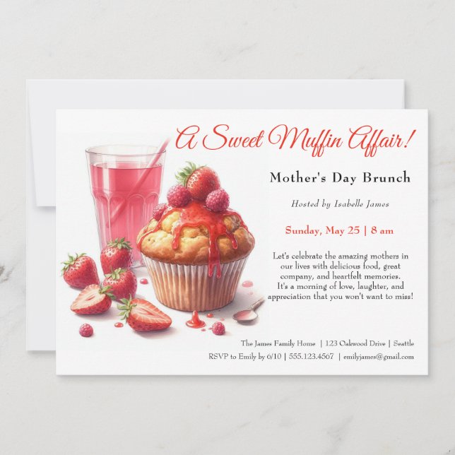 Invitation au brunch de la fête des Mères – Affair (Devant)