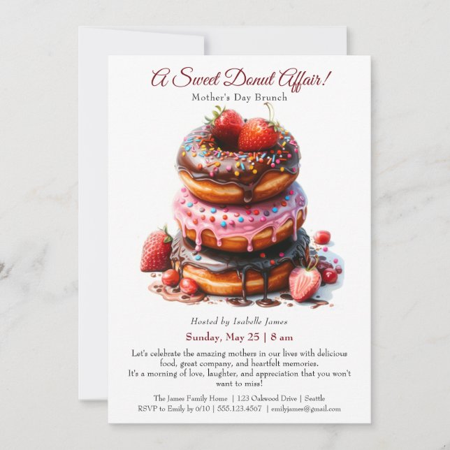 Invitation au brunch de la fête des Mères – Affair (Devant)