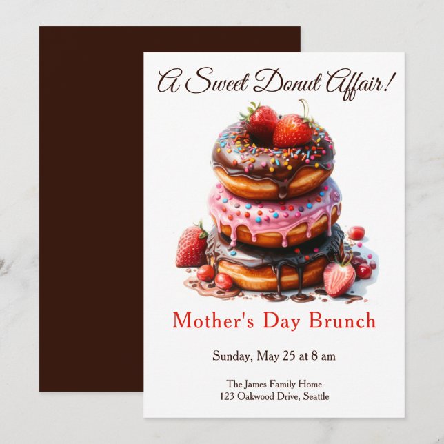Invitation au brunch de la fête des Mères – Affair (Devant / Derrière)