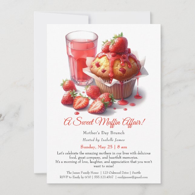 Invitation au brunch de la fête des Mères – Affair (Devant)