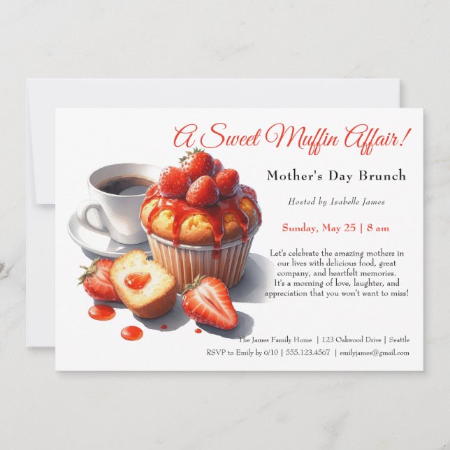 Invitation au brunch de la fête des Mères – Affair (Devant)