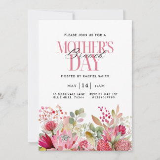 Invitation au brunch de la fête des mères avec fle