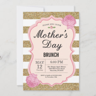 Invitation au brunch de la fête des mères Fleur fl