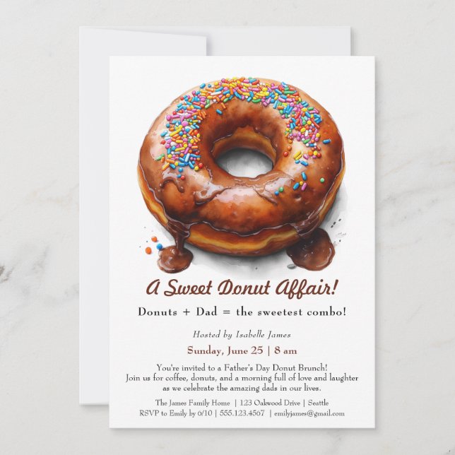 Invitation au brunch de la fête des pères – Fête d (Devant)