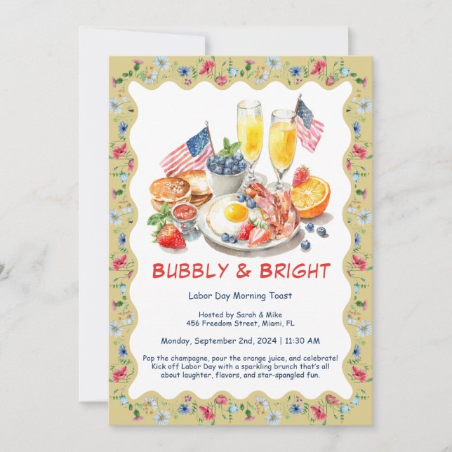 Invitation au brunch de la fête du Travail avec Mi (Devant)