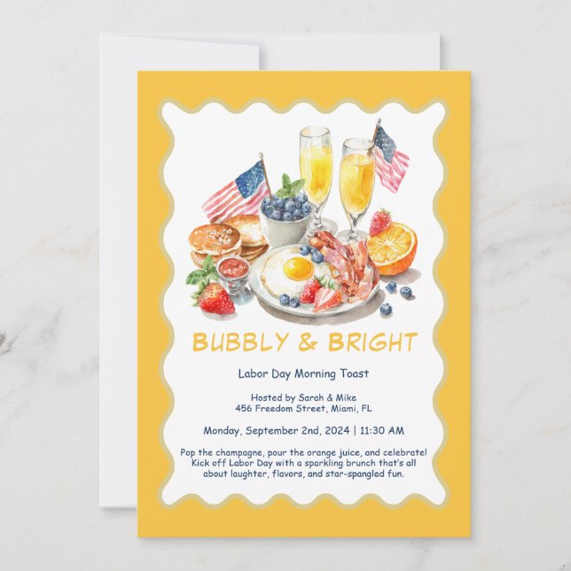 Invitation au brunch de la fête du Travail avec Mi (Devant)