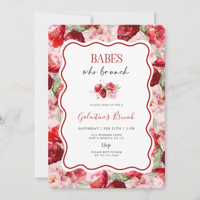 Invitation au brunch de la Galentine (Devant)