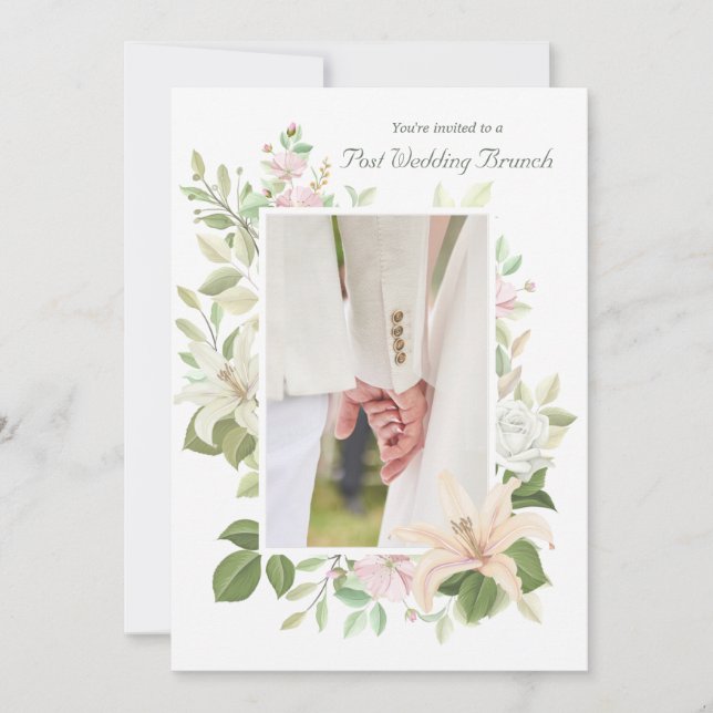 Invitation au brunch de mariage de Lilies Post (Devant)