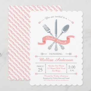 Invitation au brunch de mariage fourchette cuillèr