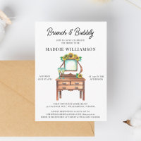 Invitation au brunch de mariage rustique aux tourn