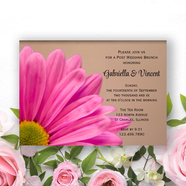 Invitation au brunch de mariage sur un ton pastel  (Créateur téléchargé)