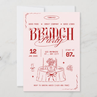 Invitation au brunch de Noël | Fêtes élégantes de