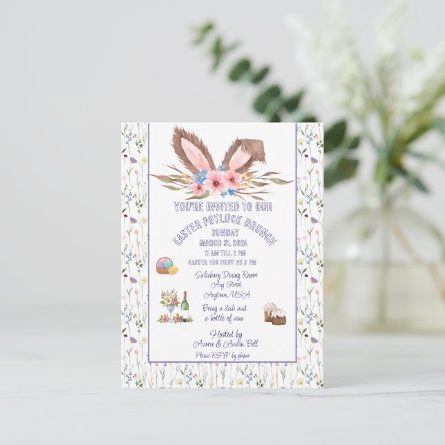 Invitation au brunch de Pâques (Debout devant)