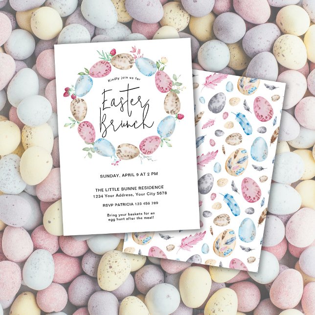 Invitation au brunch de Pâques aux œufs (Créateur téléchargé)