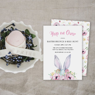 Invitation au brunch de Pâques avec chasse aux œuf
