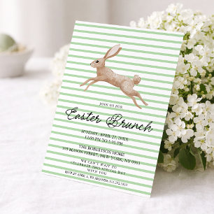 Invitation au brunch de Pâques avec lapin vintage