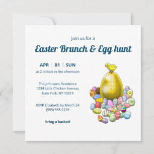 Invitation au brunch de Pâques & chasse aux œufs
