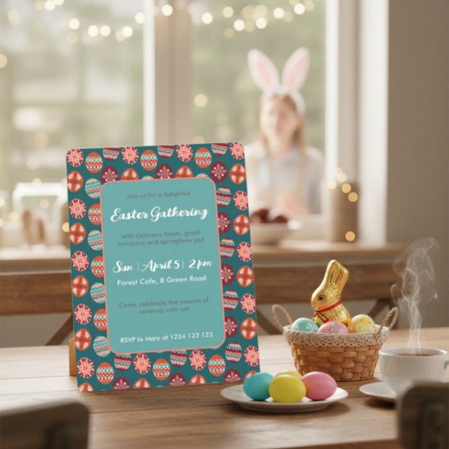 Invitation au brunch de Pâques dessinée à la main  (Créateur téléchargé)